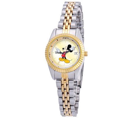 Disney Womens Mickey Two-Tone Watch