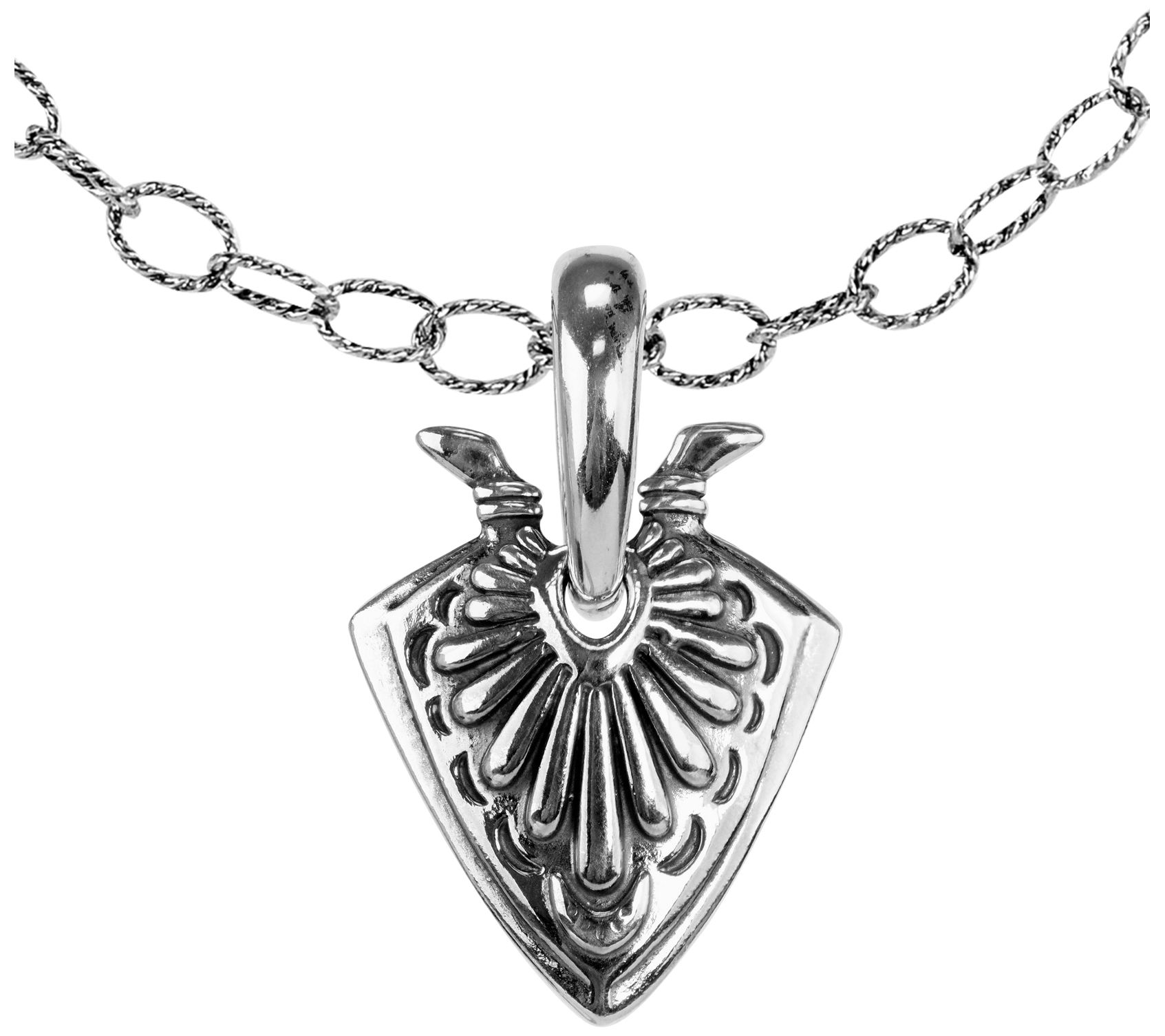 American West Classics Sterling Arrowhead Penda nt w/ Chain