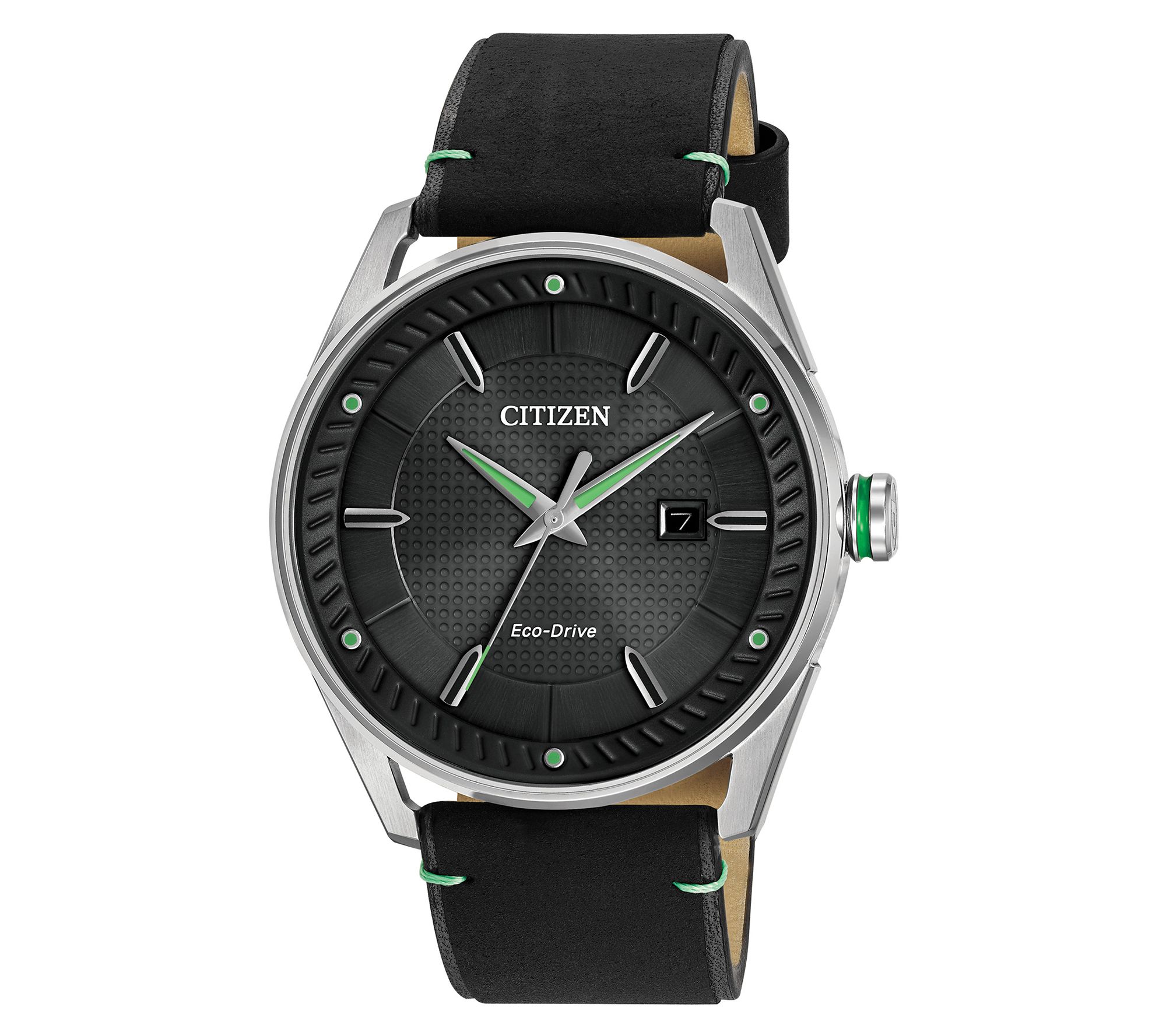 Citizen Eco-Drive Mens Green-Accent Watch