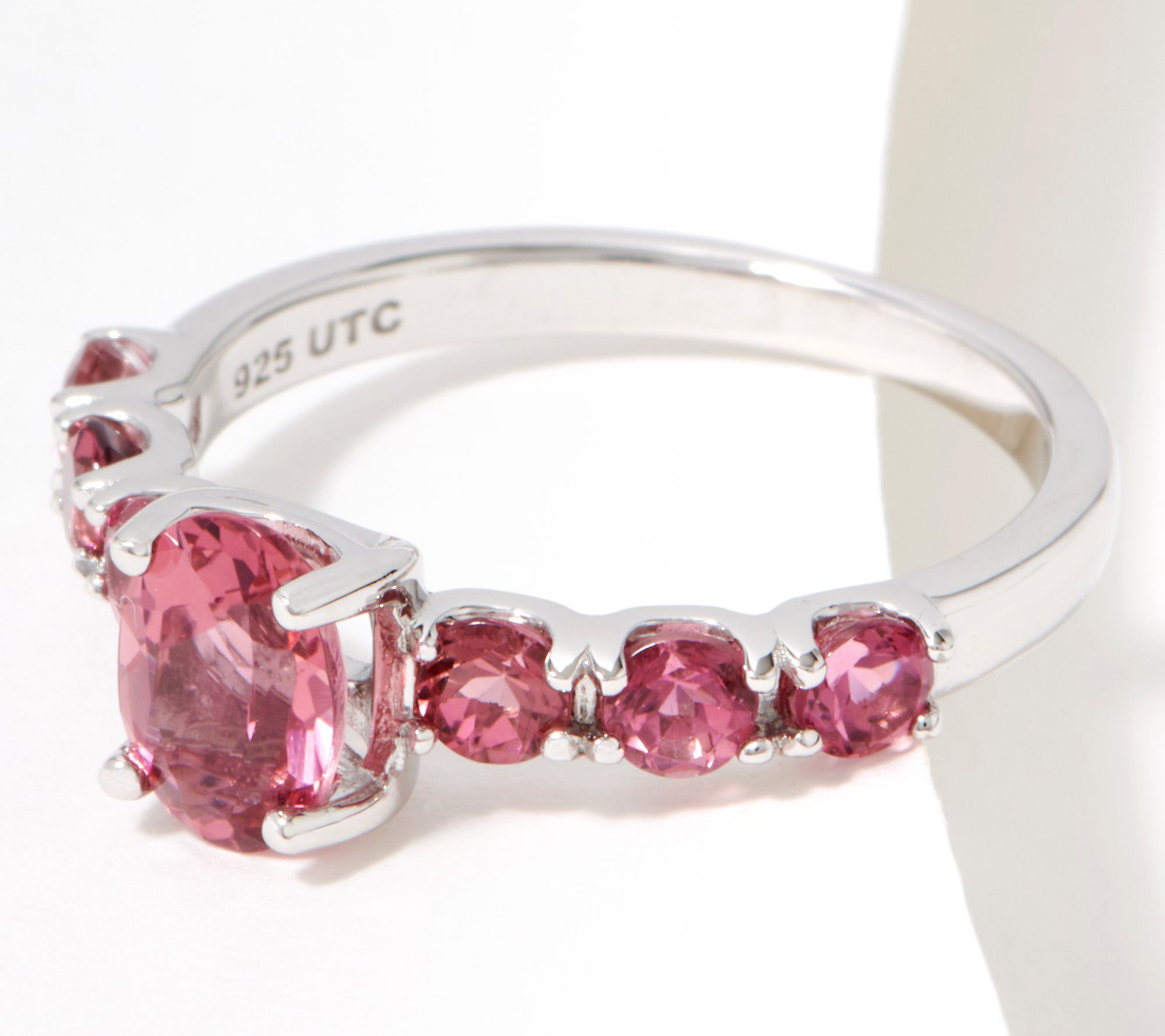 Generation Gems Exotic Oval Cut 7-Stone Ring,Sterling
