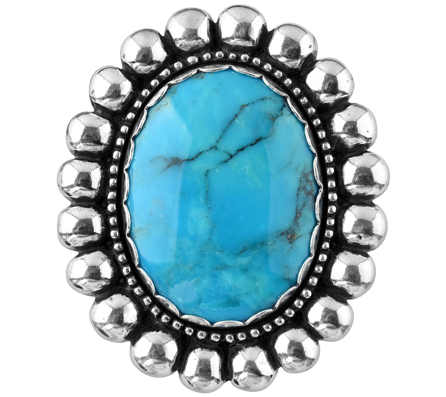 Carolyn Pollack Sterling Turquoise Oval Enhance r