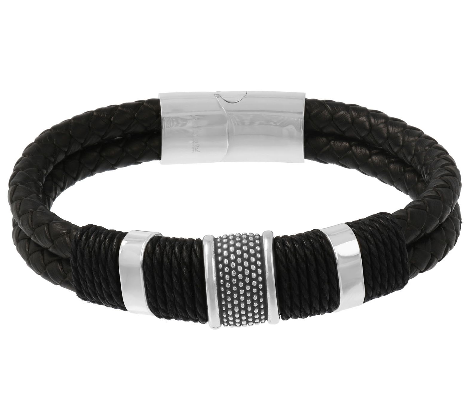 Mistero For Him Double Leather Bracelet w/ Magn tic Clasp