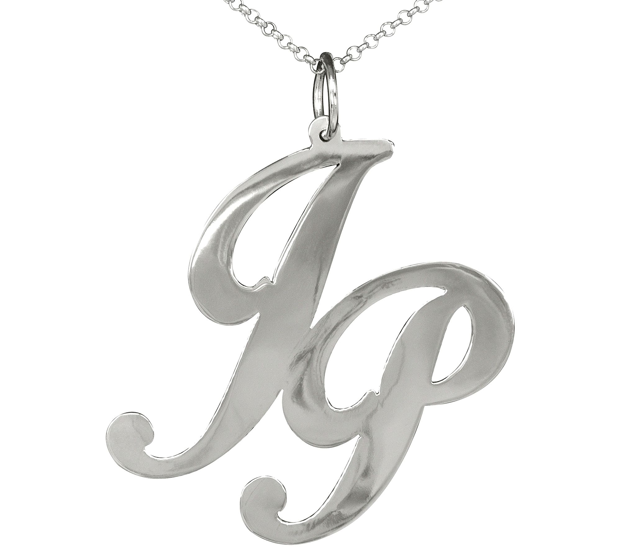 Sterling Silver Personalized Monogram w/ Chain