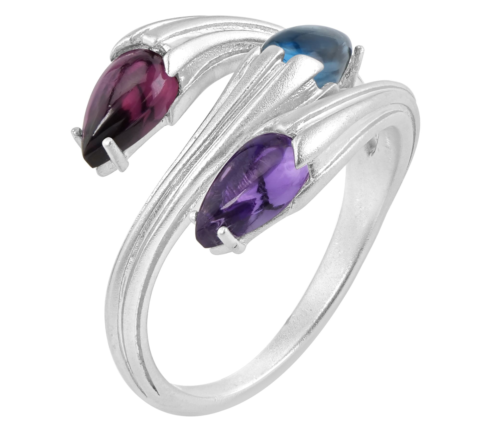 Generation Gems Sterling Silver Multi-Gems tone Ring