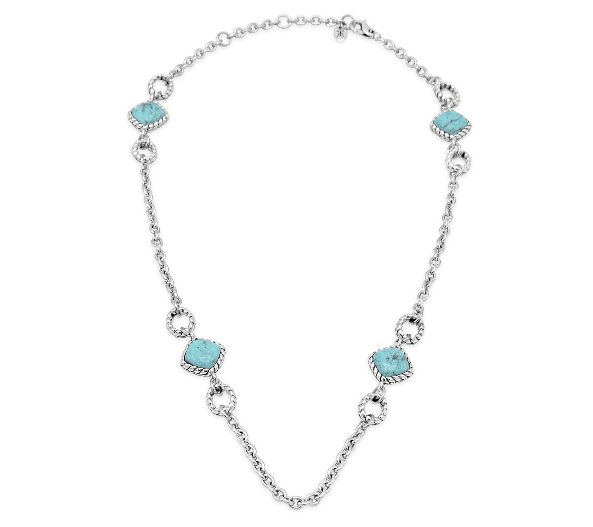 Tiffany Kay Herringbone Turquoise Station 18 Necklace