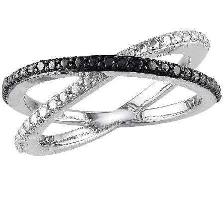 Affinity Black Diamond Accent X Ri ng, Sterling