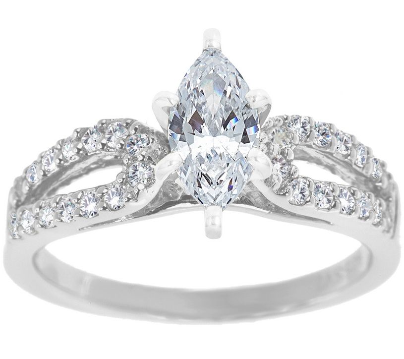 Affinity 1/2 cttw Diamond Ring, 14 K White Gold