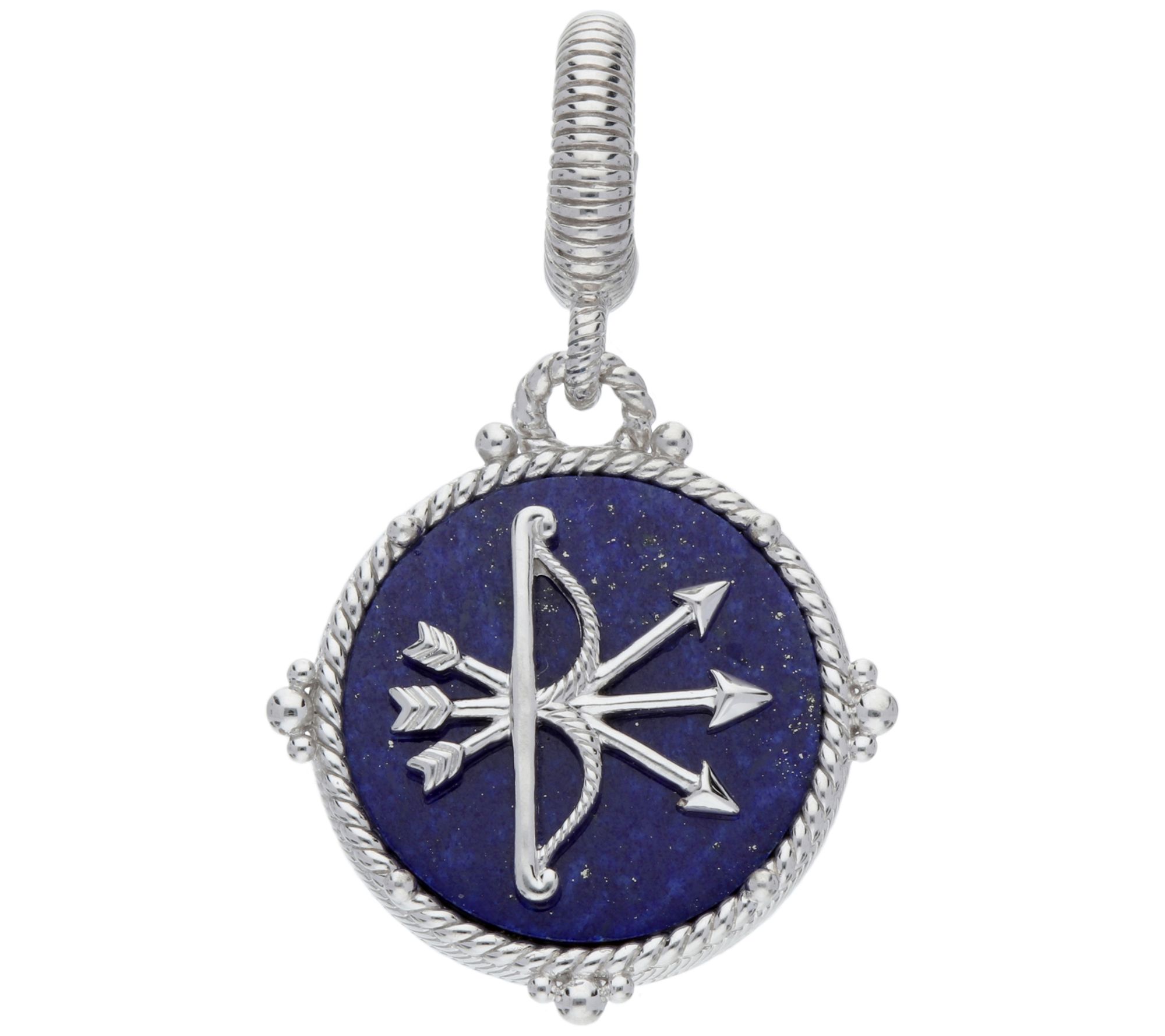 Judith Ripka Sterling Blue Lapis Bow & Arrow C harm