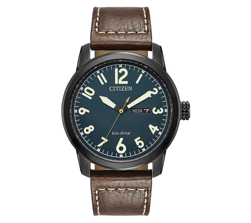 Citizen Men's Eco-Drive Chandler Brown Strap Fi ld Watch