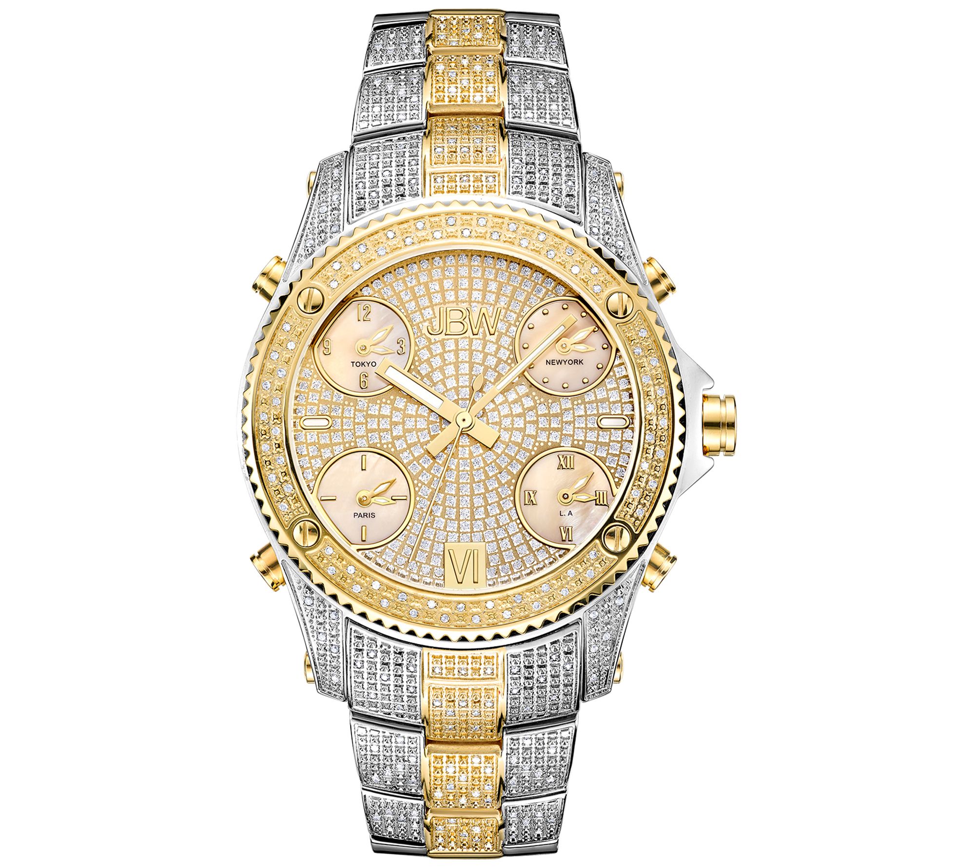 JBW Mens Jet Setter 2.30 cttw Diamond Two-Ton e Watch