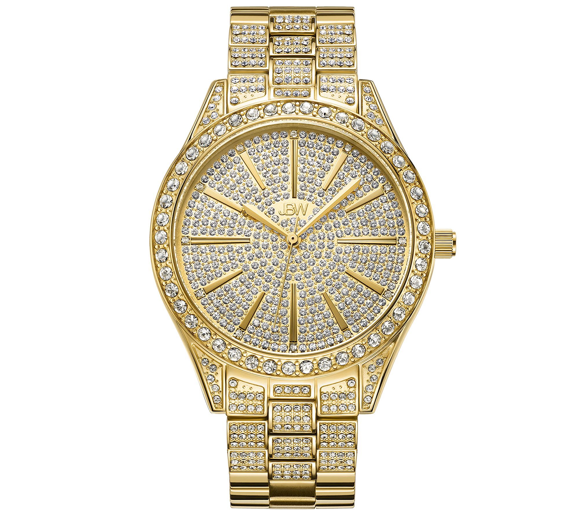 JBW Womens 1/10 cttw Diamond 18K Gold Plated S tainless Watch