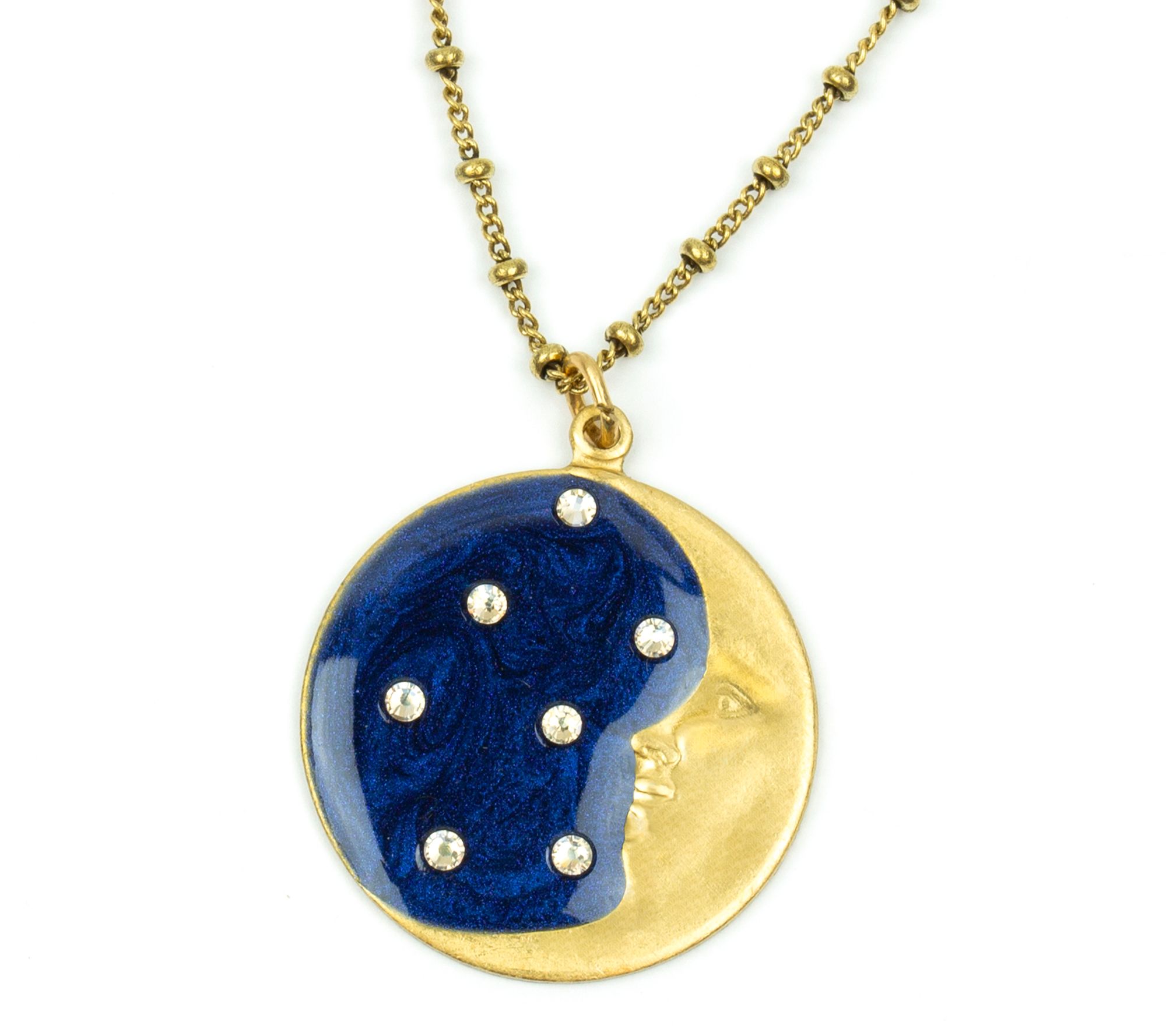Anne Koplik Crystal Moon Necklace