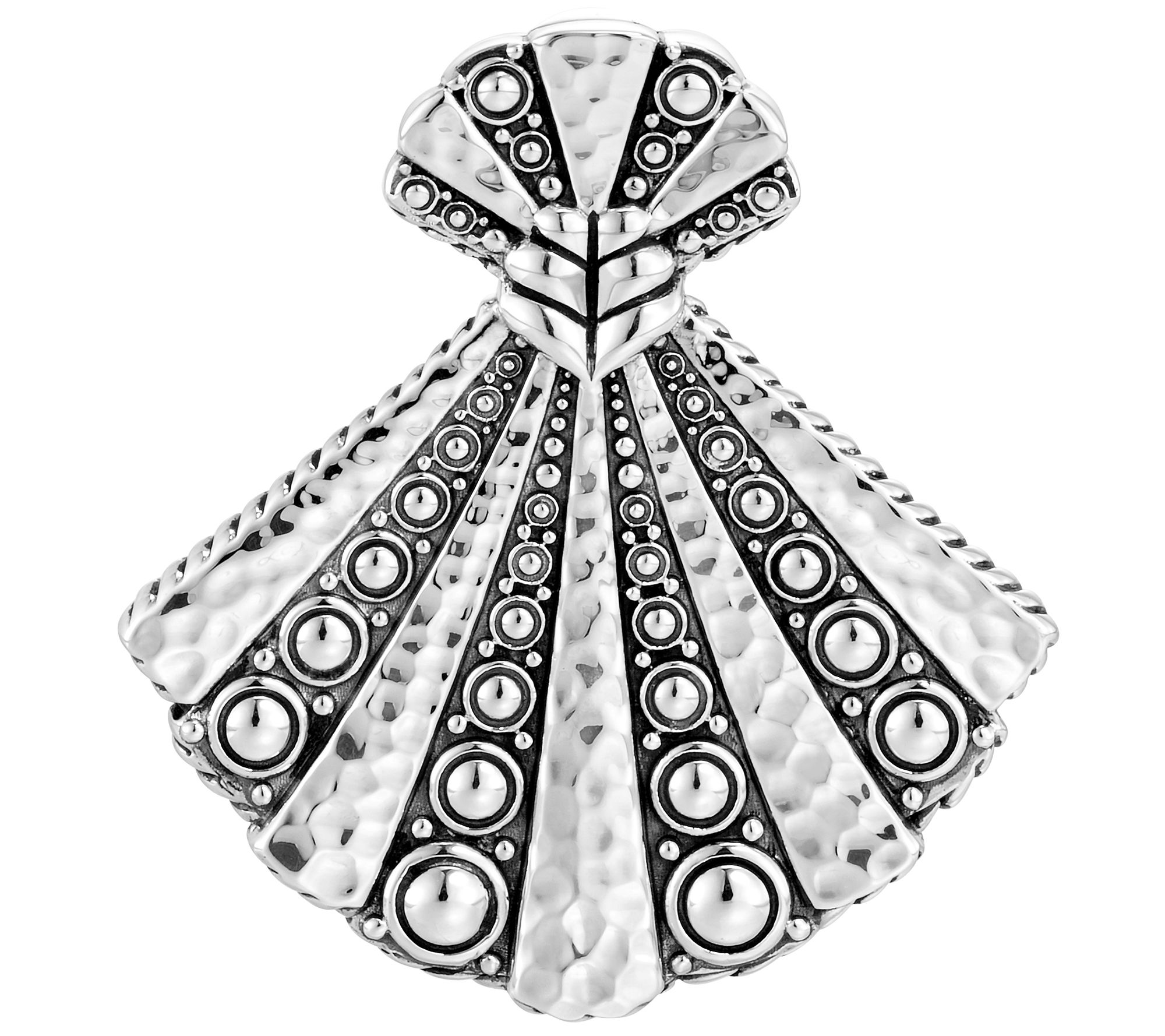 JAI Sterling Silver Kalahari Hammered En hancer