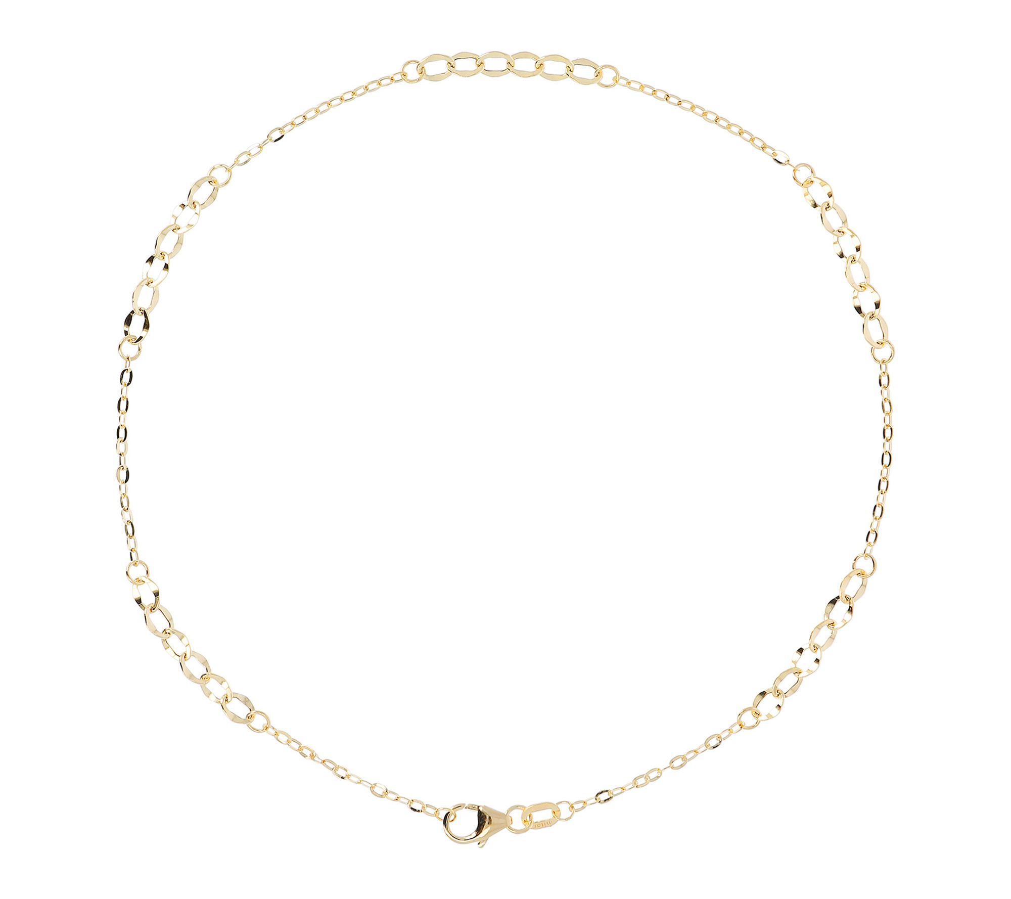 Italian Gold 10 Forzantina Station Ankle Brace let, 14K Gold