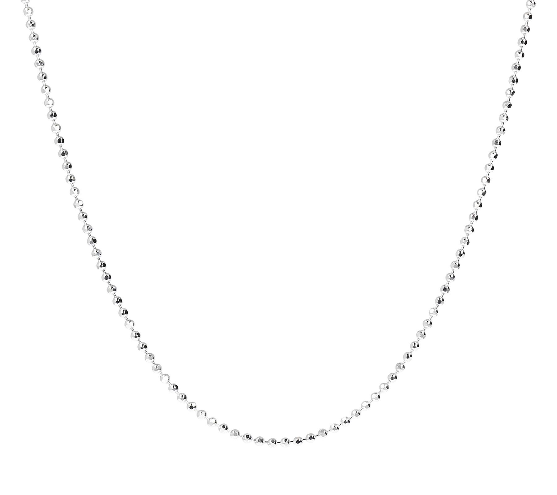 UltraFine Silver 30 Diamond Cut Bead Chain, 8. 8g