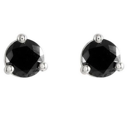 Affinity 3/4 cttw Black Diamond Stud Earring s, 14K