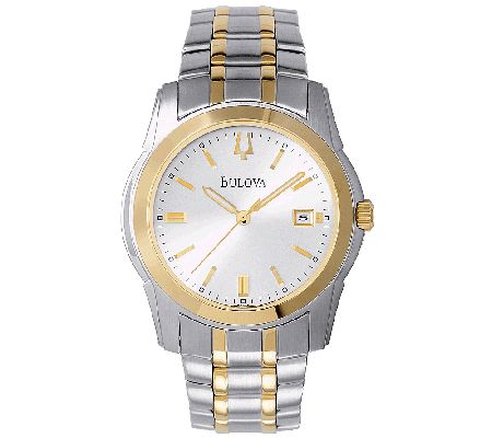 Bulova Men's Two-Tone Stainless Steel Bracelet atch