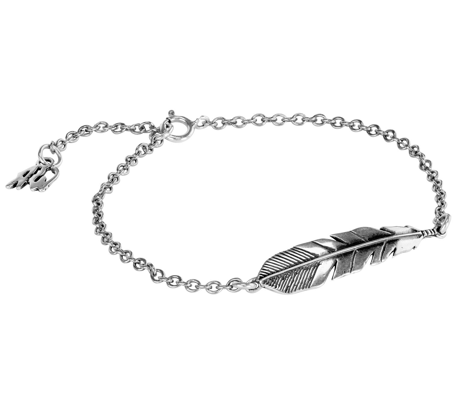 American West Sterling Silver Feather Bracelet
