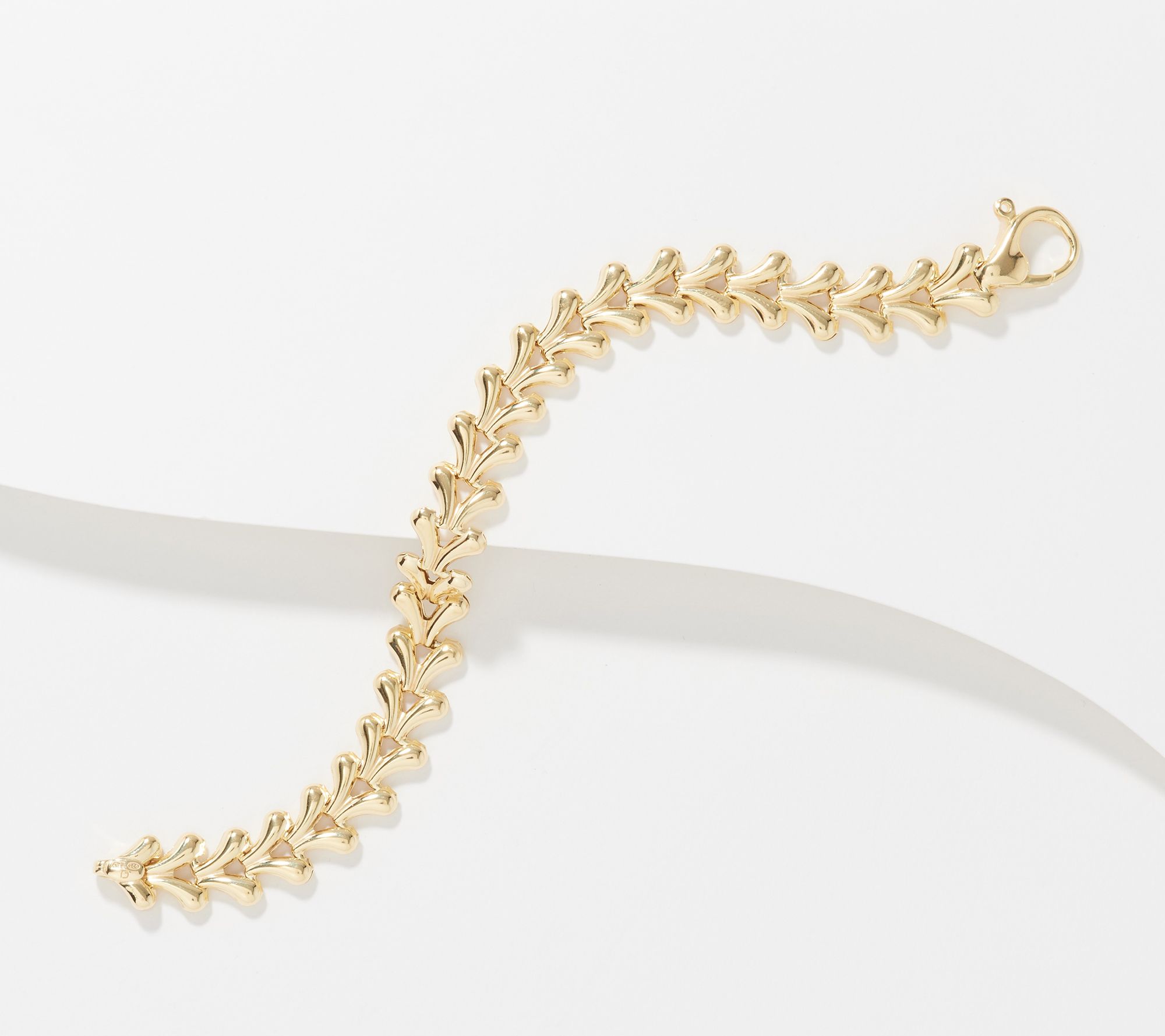 Sterling Silver V Link Bracelet, 8.0-9.2g by Silver Style
