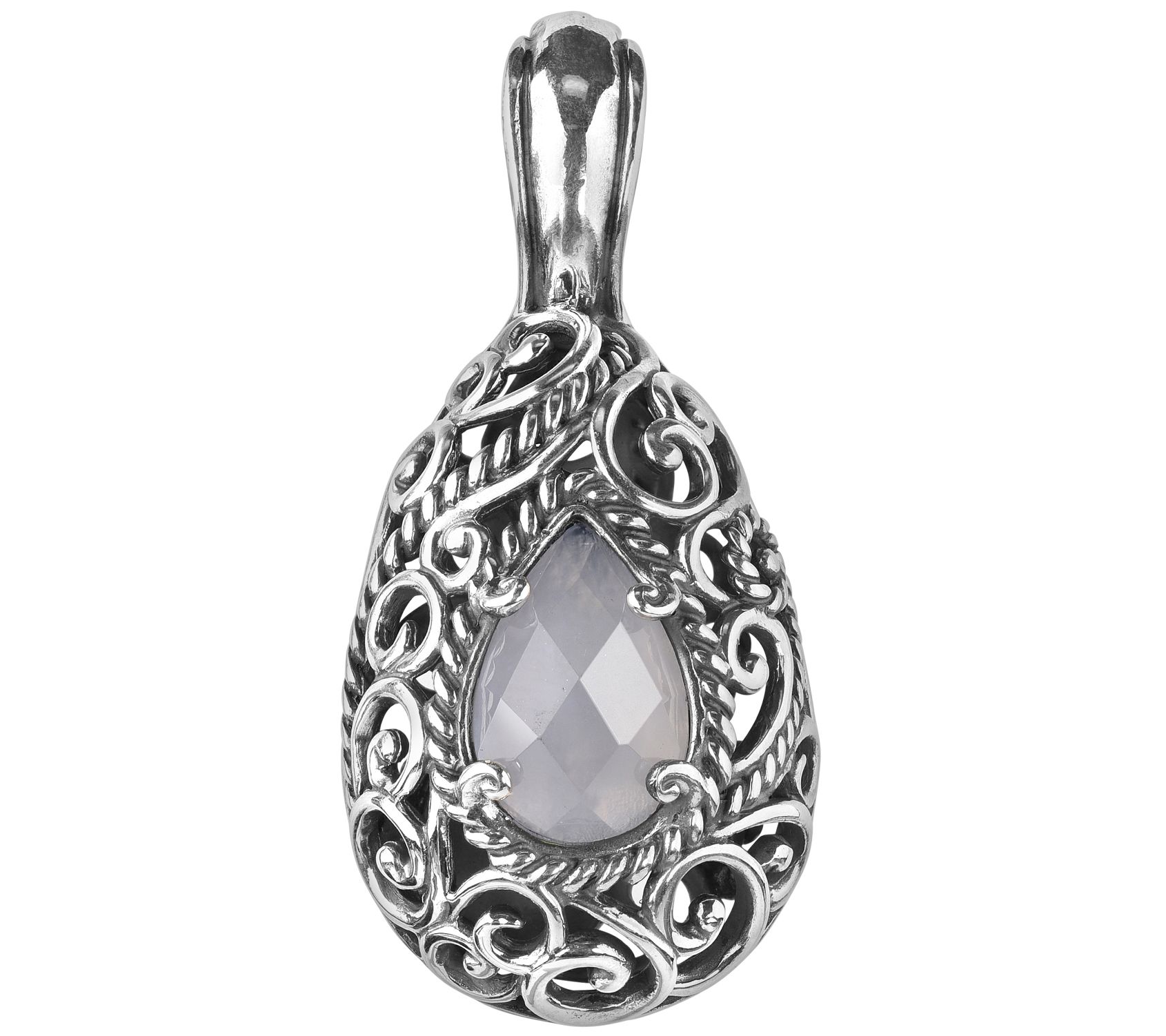 Carolyn Pollack Sterling Signature Pear Shap ed Enhancer