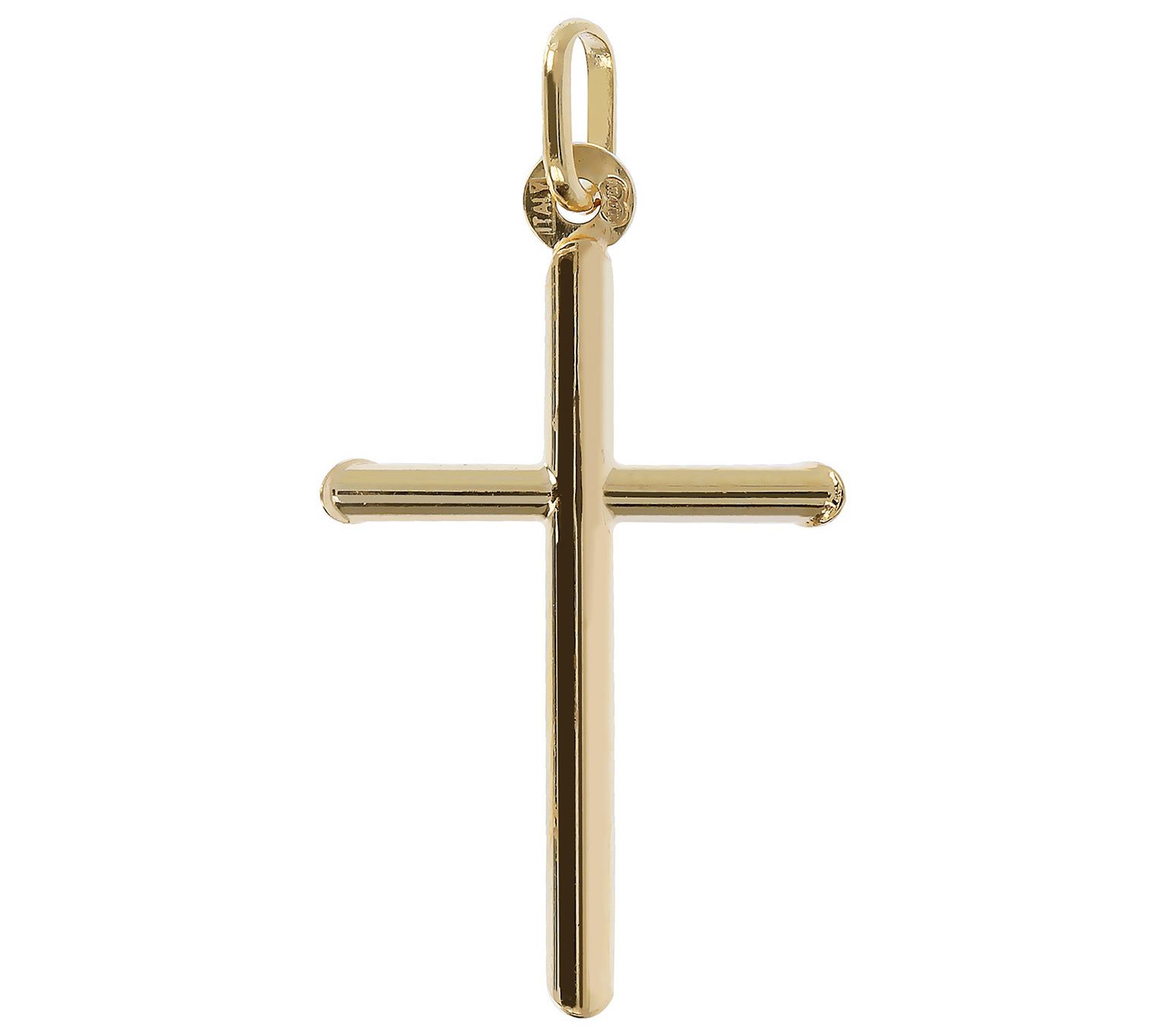 Italian Gold Polished Cross Pendant, 14K Gold