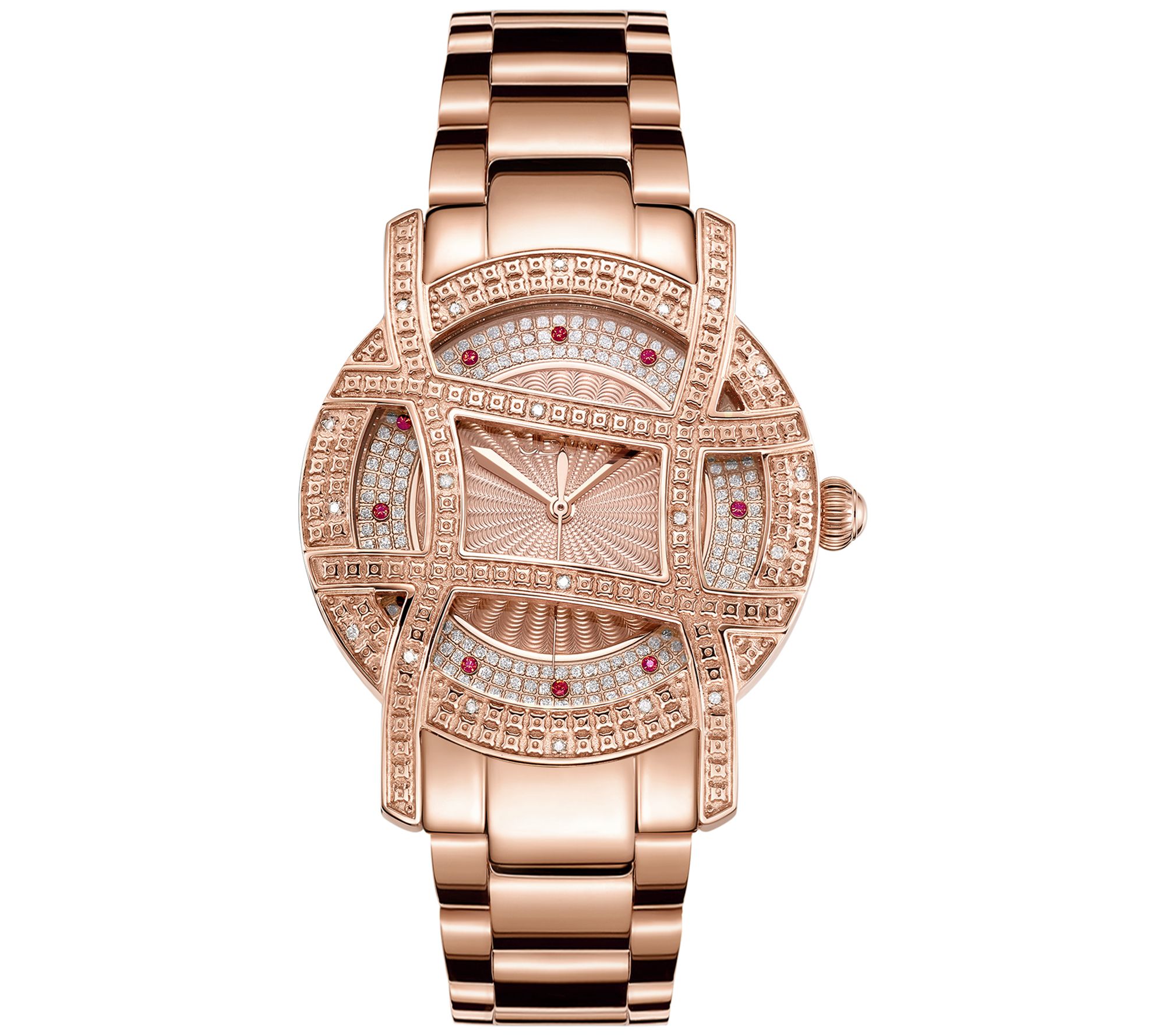 JBW 10 YR Anniversary Womens Diamond Rose Gold -Plated Watch