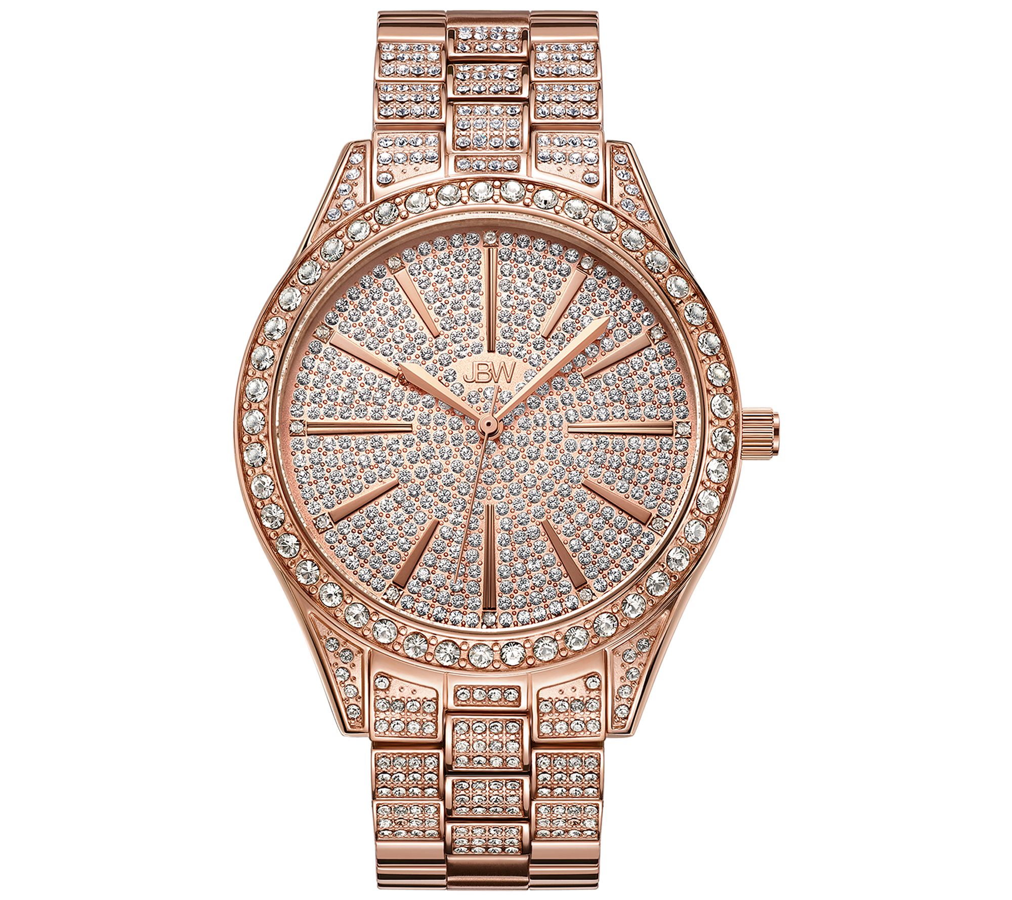 JBW Womens Cristal 1/10 cttw Diamond Rose Gol d Plated Watch