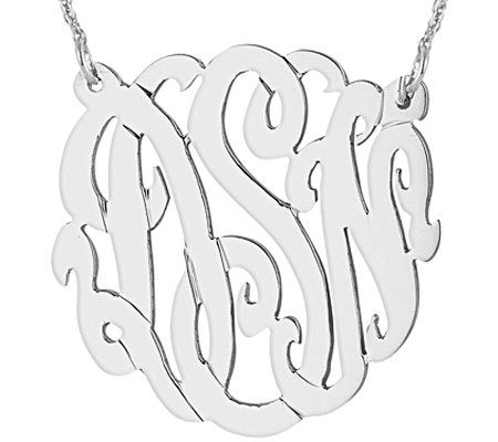 Sterling 1-1/4 Personalized Script MonogramNec klace