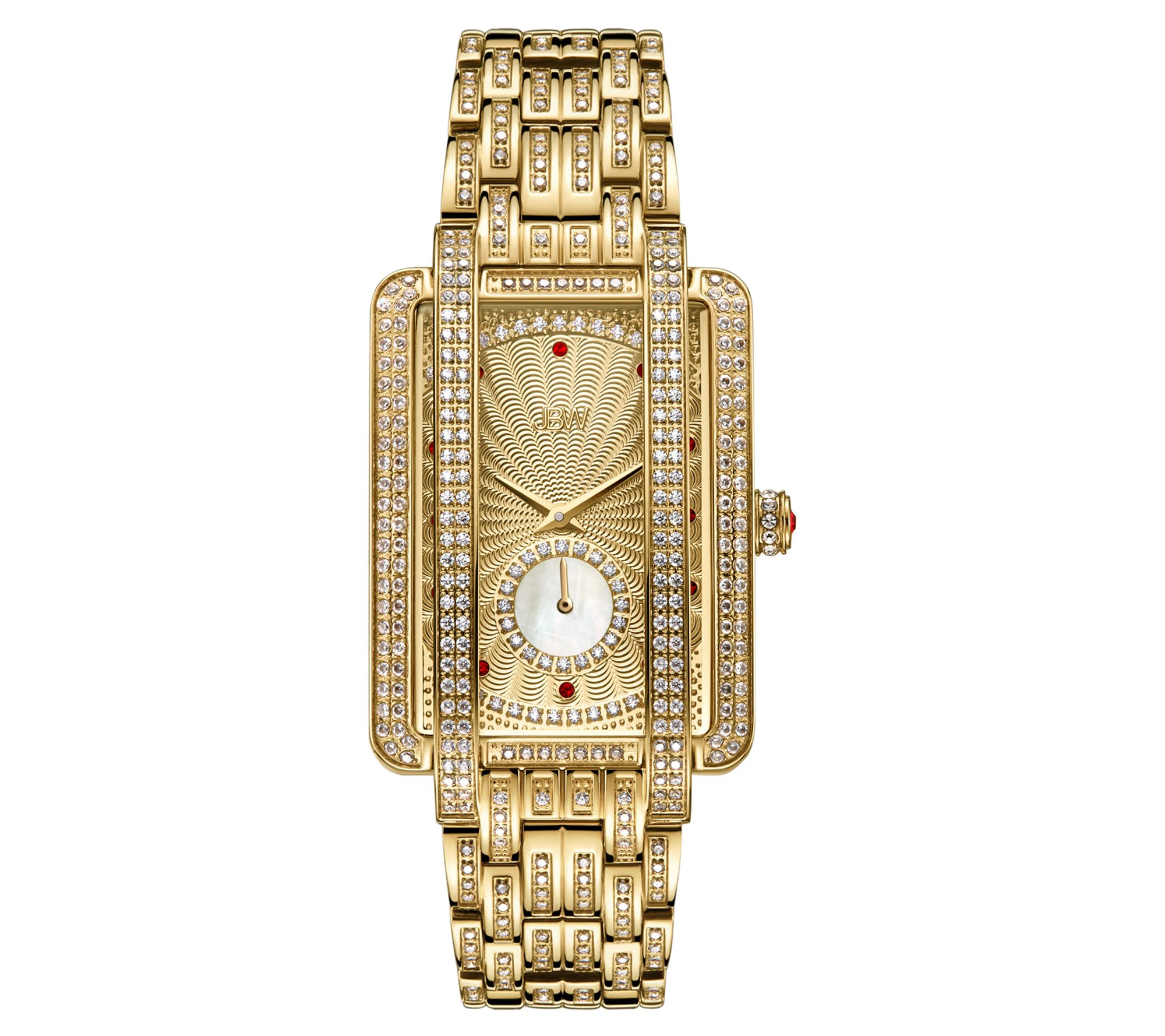 JBW Women's Mink 18K Gold Plated 2.50 cttw Diam nd Watch