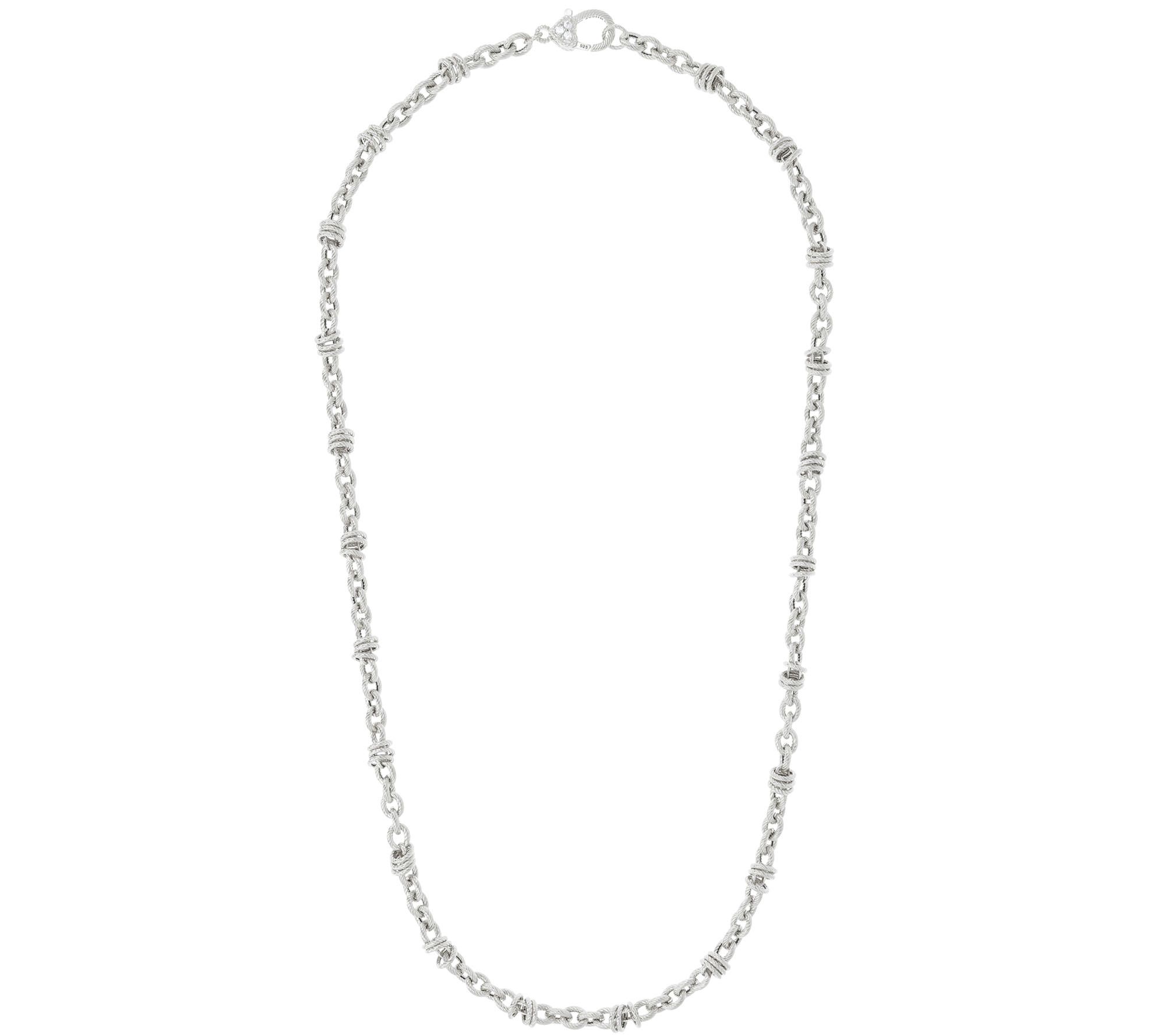 Judith Ripka 30 Verona Circle Link Sterling Ne cklace 48.5g
