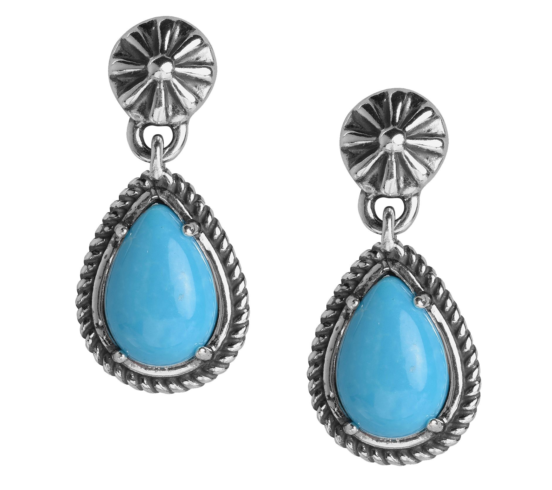 American West Classics Sterling Gemstone D angl e Earrings