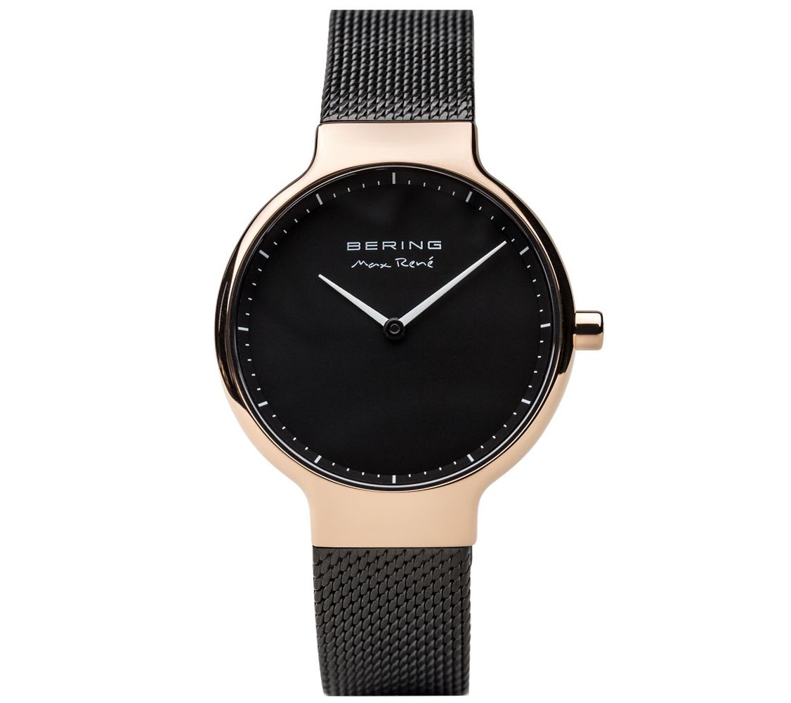 Bering by Max Rene Womens Rosetone Mesh Bracel et Watch