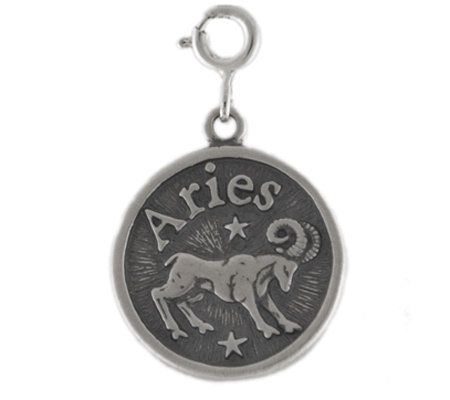 Sterling Zodiac Aries Charm