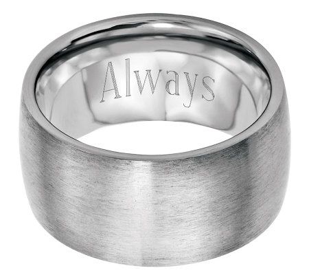 Steel By Design 12mm Brushed Engravable Ring