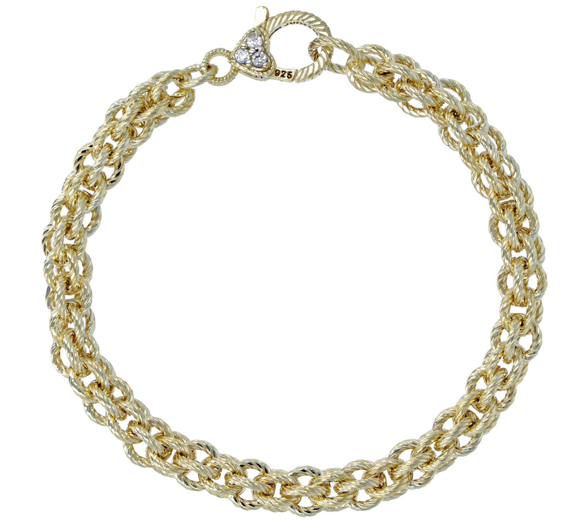Judith Ripka Verona 14K Clad Basket-Weave Brace let, 20.5g