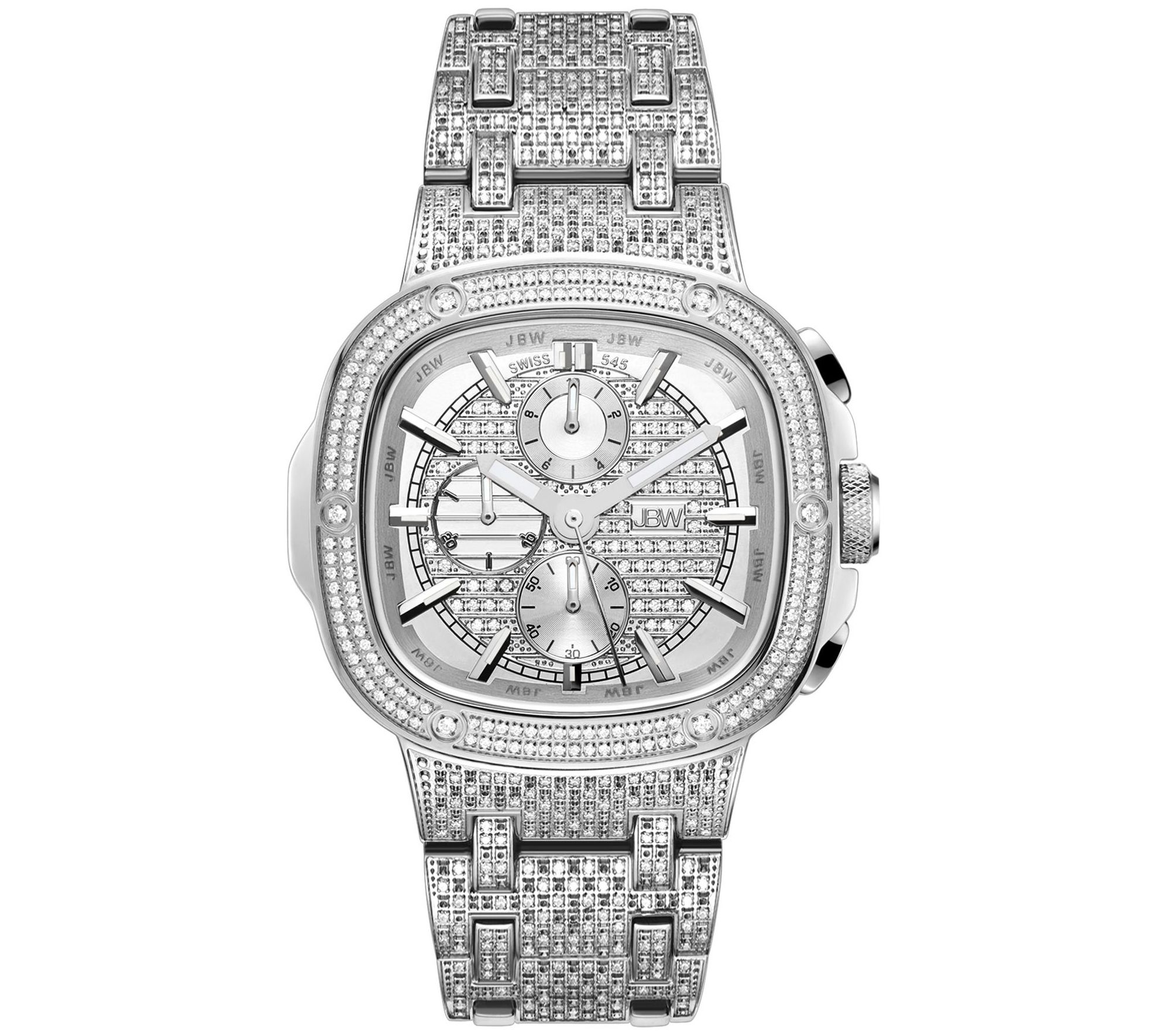 JBW Mens Heist Platinum Series 2.75 cttw Diamo nd Watch