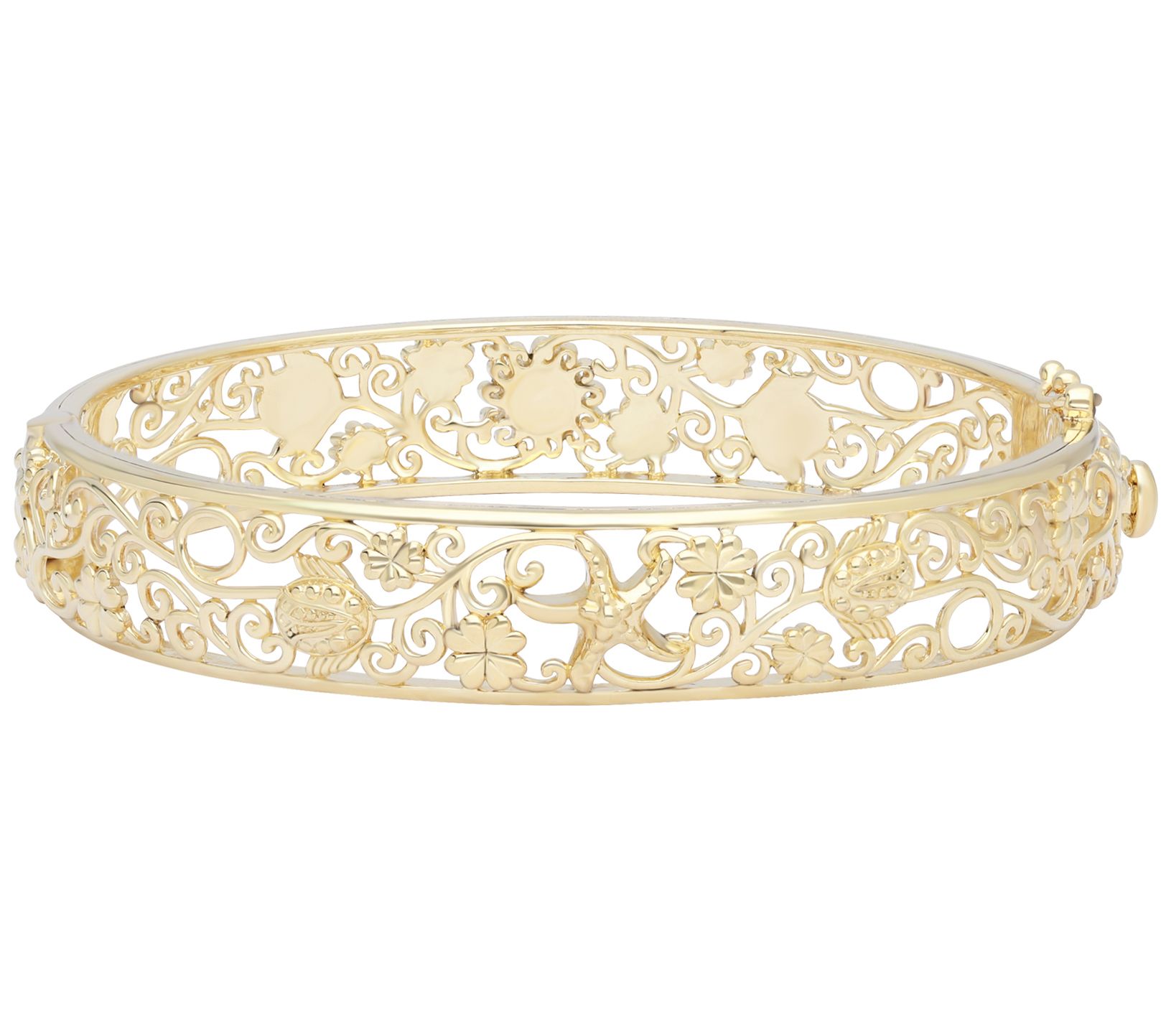 Goddaughters 14K Gold Clad Goddess Scroll Bangle