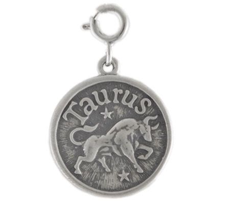 Sterling Zodiac Taurus Charm