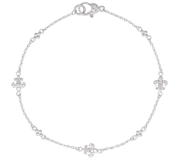 Judith Ripka Sterling Diamonique Anklet