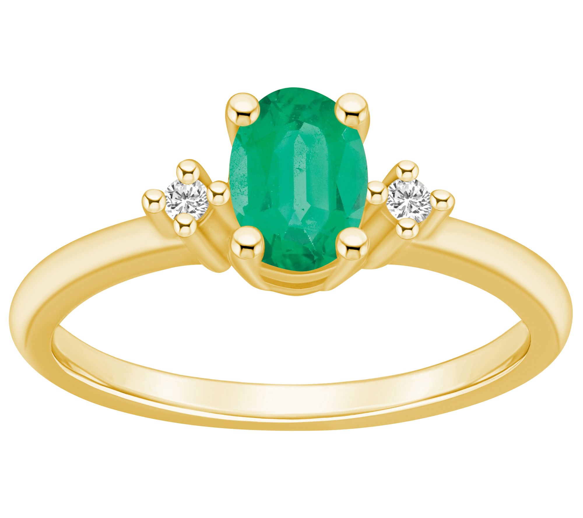 Affinity Gems Oval Gemstone & Diamond Accent Ring, 14K Gold