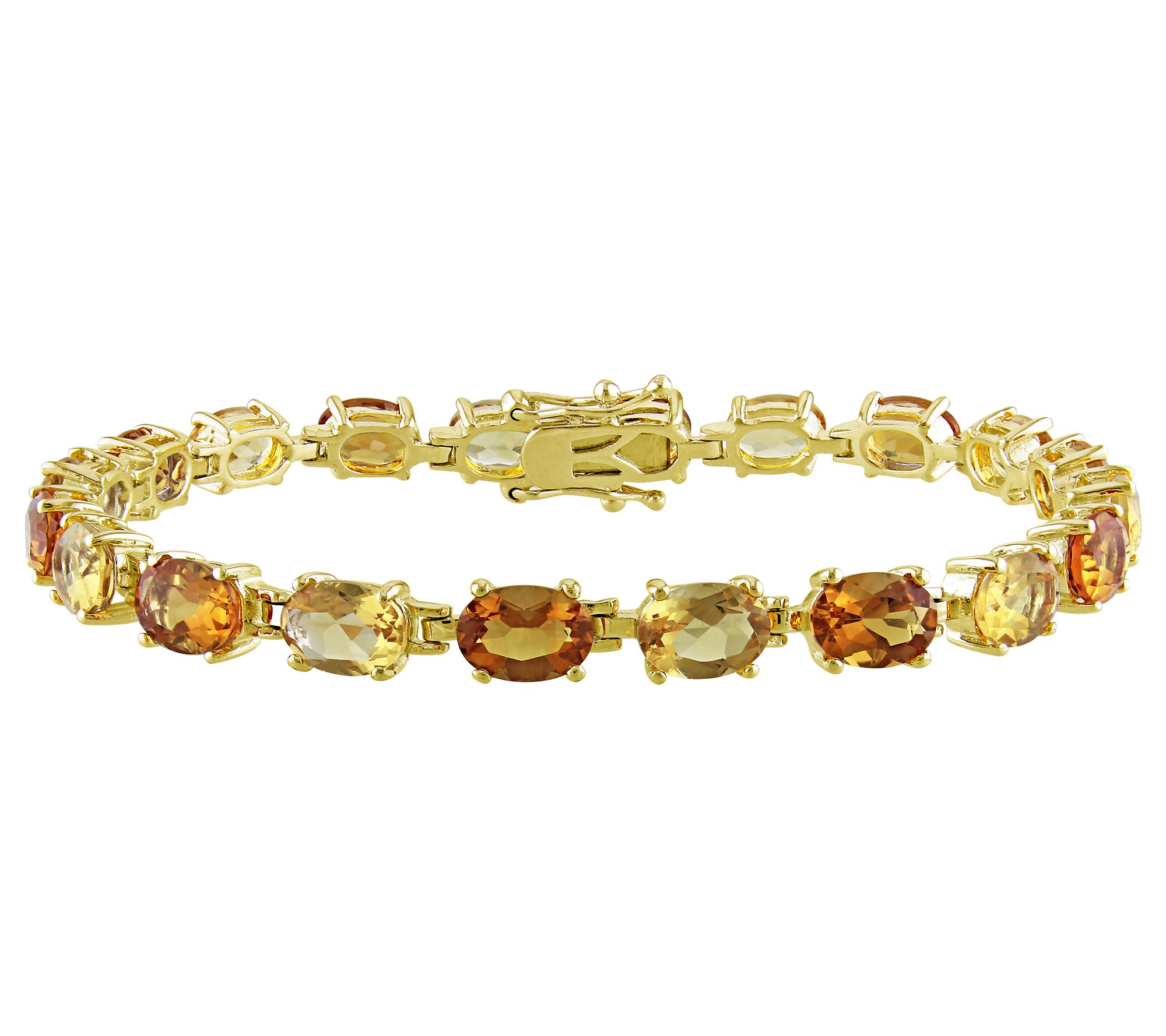 Sterling 14.00 cttw Citrine Tennis Bracelet