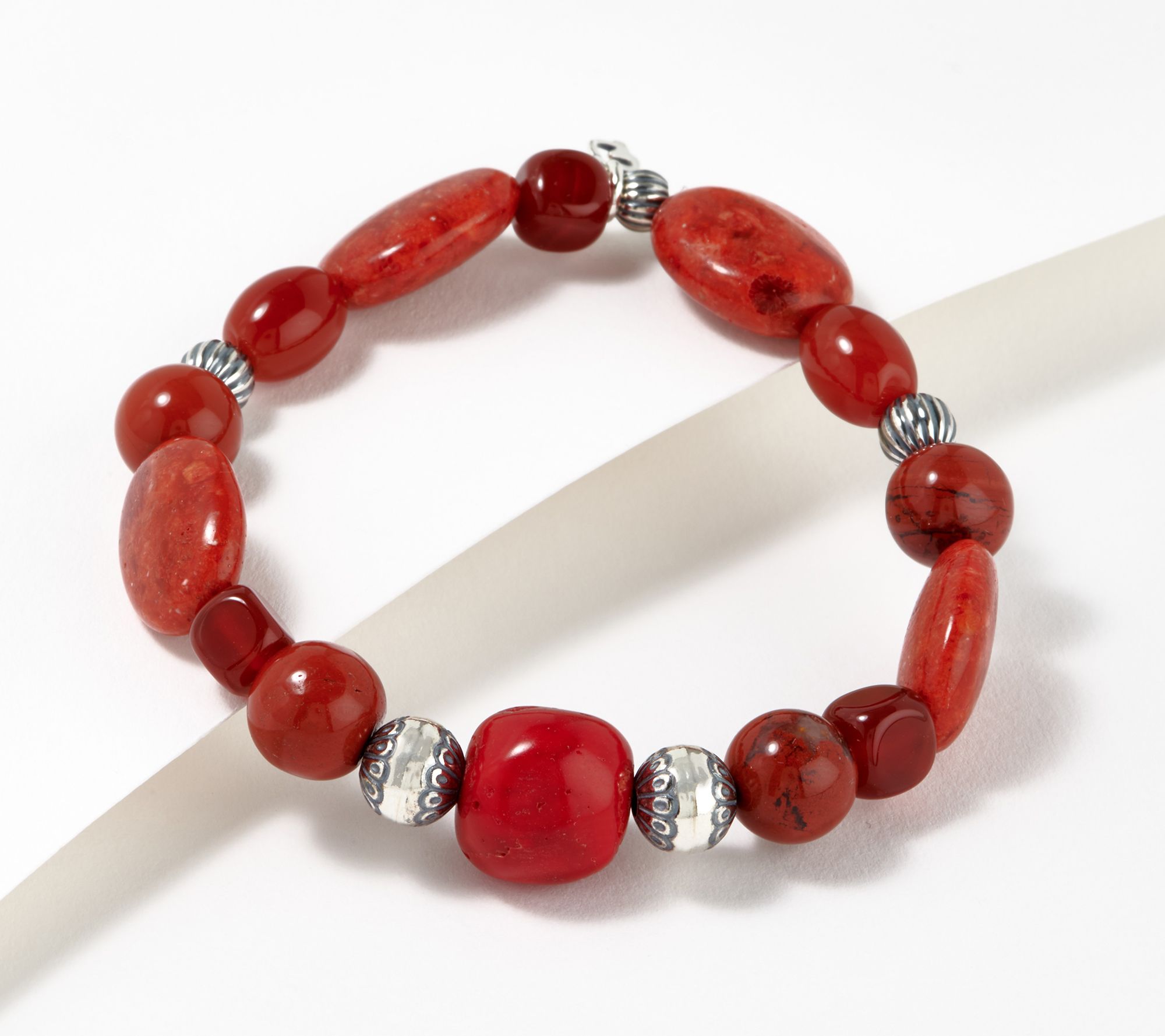 American West Bead Stretch Gemstone Bracelet