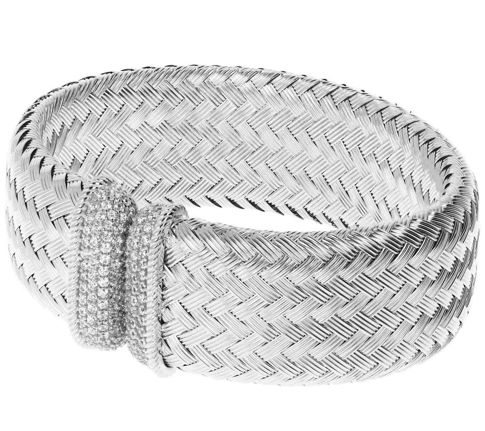 Judith Ripka Verona Sterling Silver Braided Cuf f