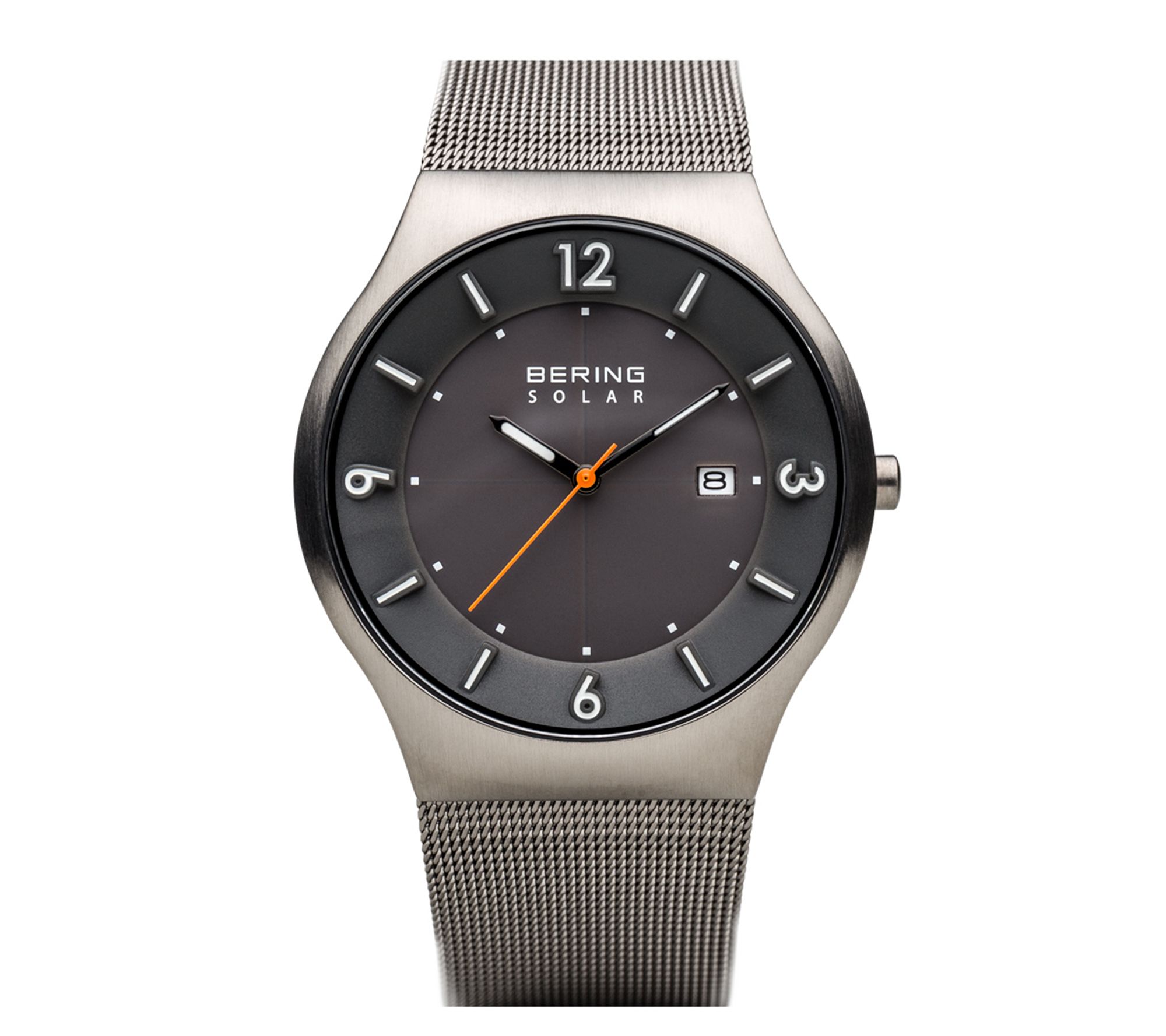Bering Mens Gray Stainless Milanese Bracelet W atch