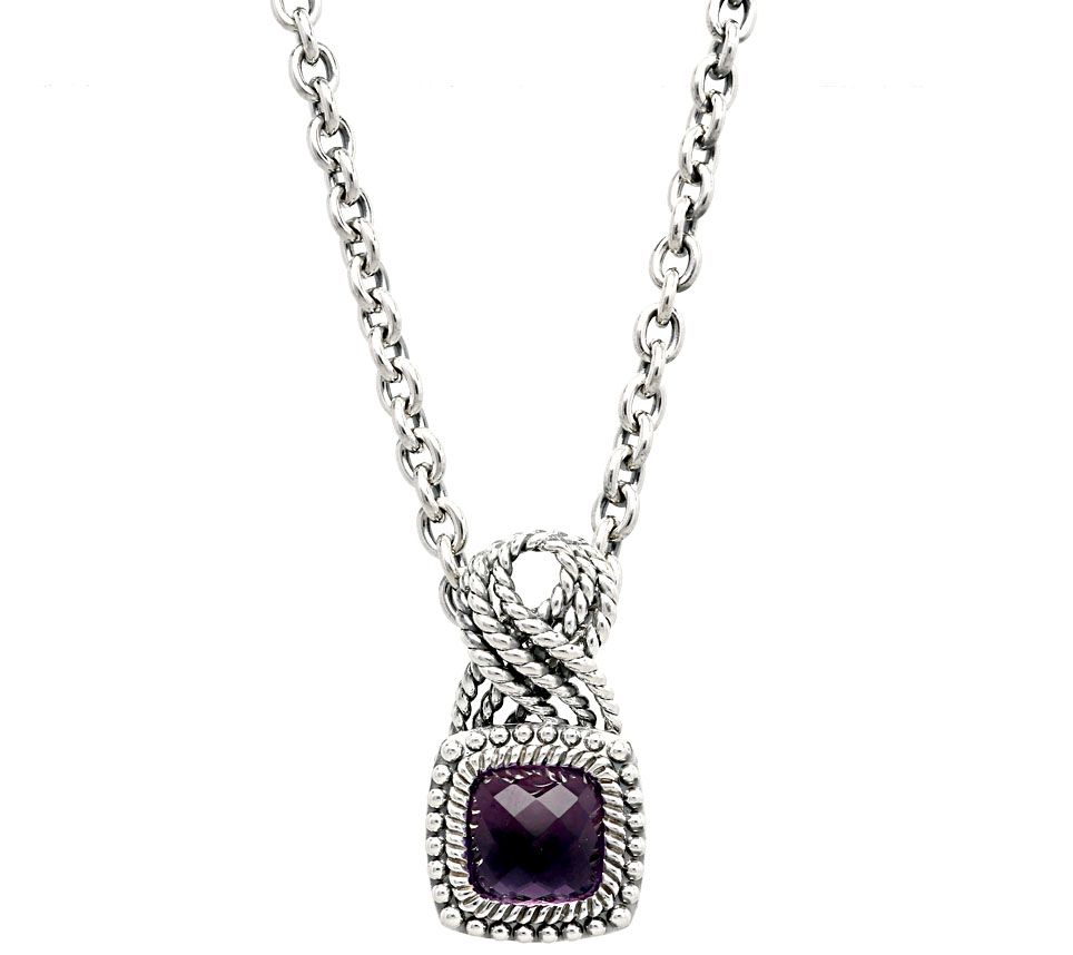 Tiffany Kay Studio Sterling Amethyst Pendant wi th Chain