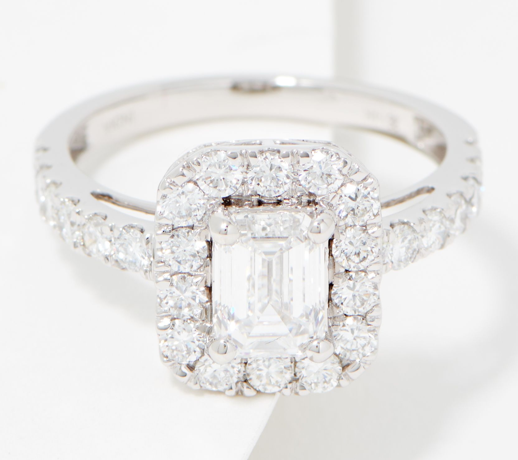 Fire Light Lab Grown Halo 2.0cttw Diamond Ring,14K White Gold