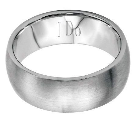 Stainless Steel 8mm Brushed Engravable Ring