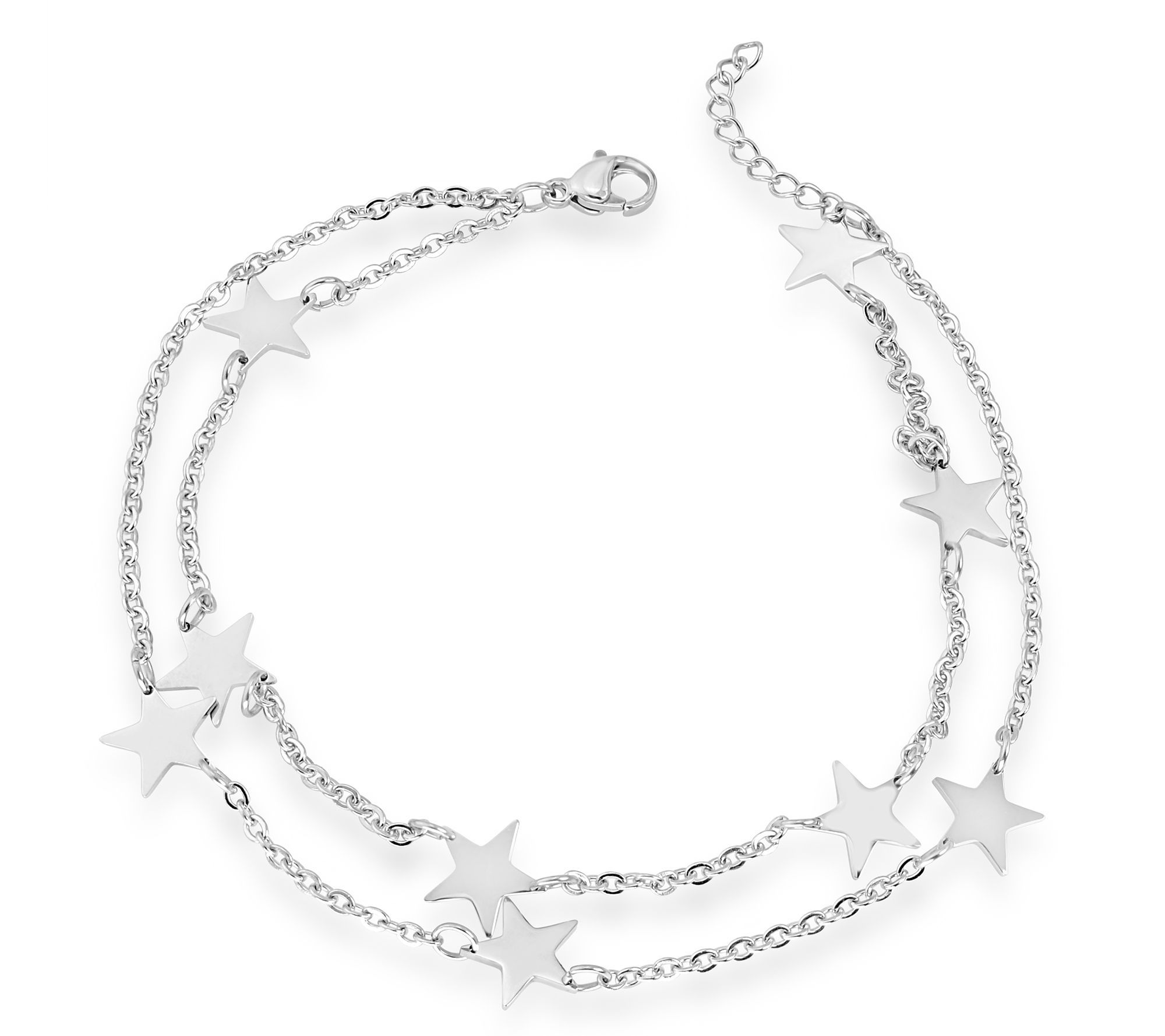 Steel by Design Double Strand Star Ankle Bracel et