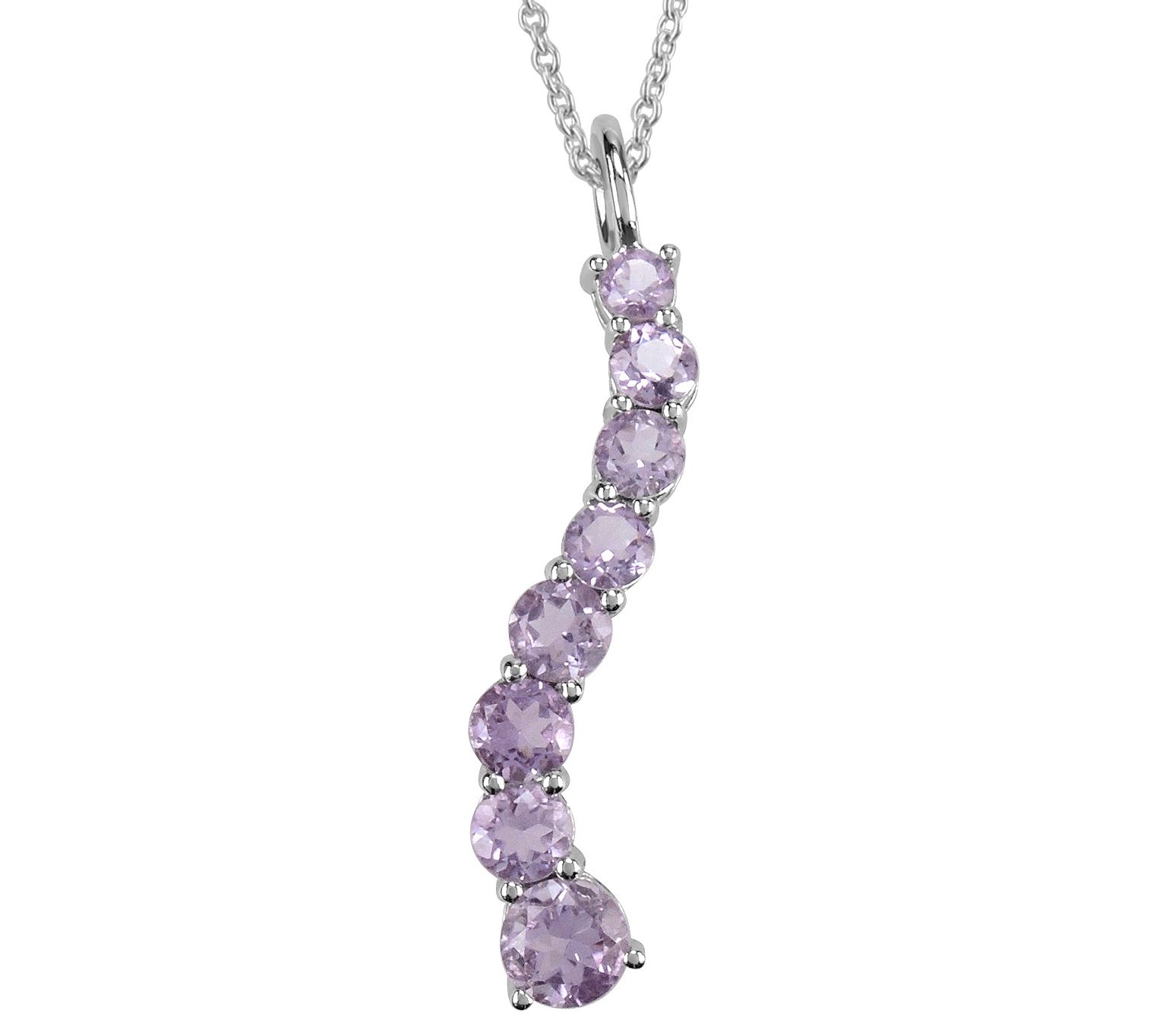 Sterling Silver Gemstone Pendant w/ Chain