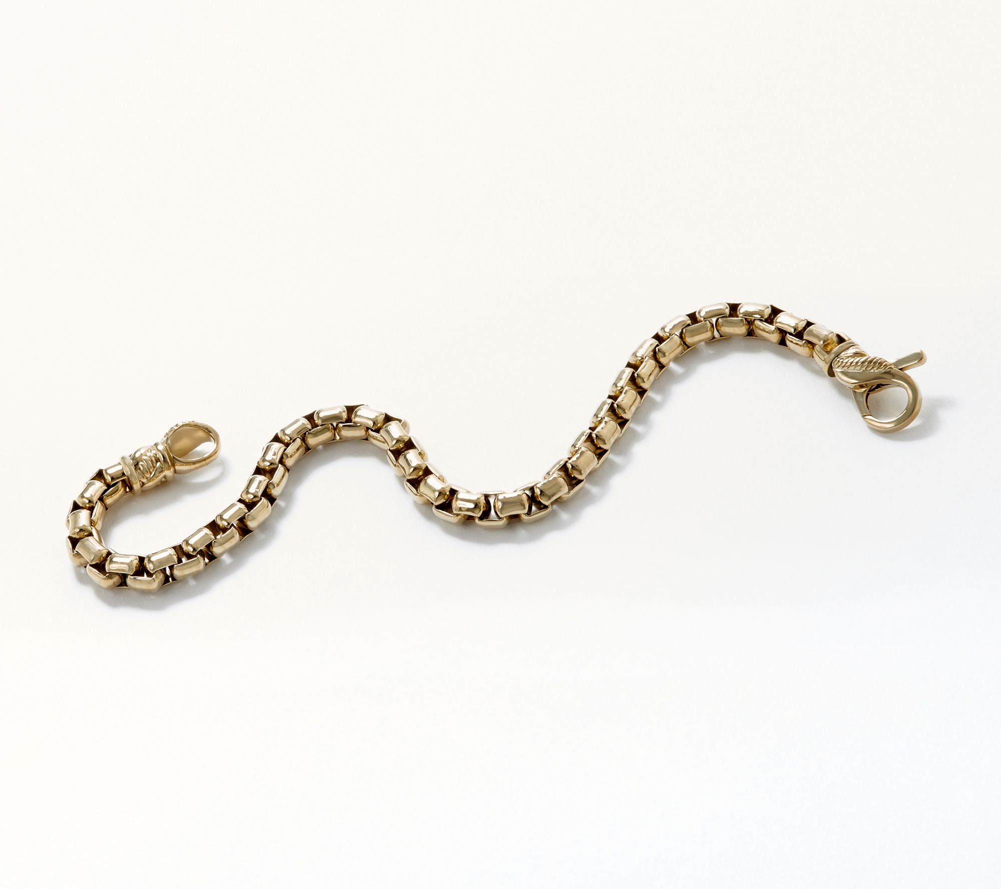 JAI Sterling Silver Colored 5.3mm Round Box Chain Bracelet